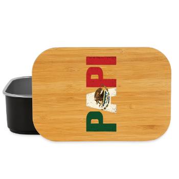 Mexiko Pride Flagge Adler Vintage Look - Lunch Box - Schwarz - Vorne