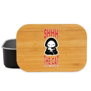 Chat Occupé Shhh The Cat Is Busy - Lunch Box - black - Front