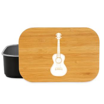 Ukulele Instrument Drawing - Lunch Box - black - Front