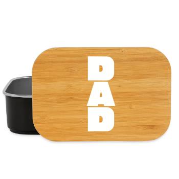 Dad Lettering - Dad - Dad - Lunch Box - black - Front