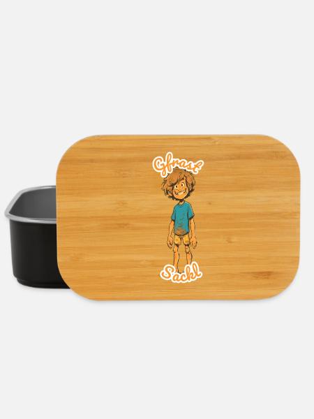 Cheerful mud boy in adventure - Lunch Box - black