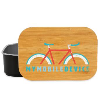 Fixie – My Mobile Device is my Single Speed Bike - Lunch Box - Schwarz - Vorne