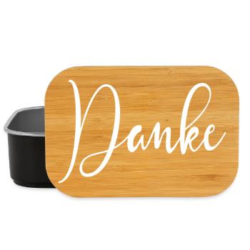 DANKE DANKESCHÖN - DANK DIR GESCHENK DANKBARKEIT - Lunch Box - Schwarz - Vorne