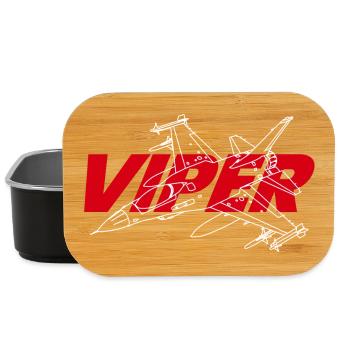 F-16 Viper / Fighting Falcon Düsenjäger / F16 - Lunch Box - Schwarz - Vorne