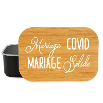 mariage covid mariage solide - Boîte à goûter - noir - Devant