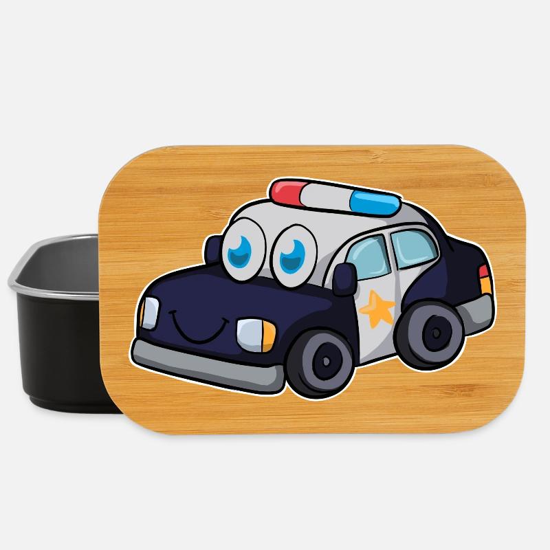 police car - Lunch Box - black