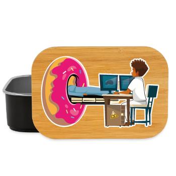 Man Manip Radio Scanner Irm Donut Radiology - Lunch Box - black - Front