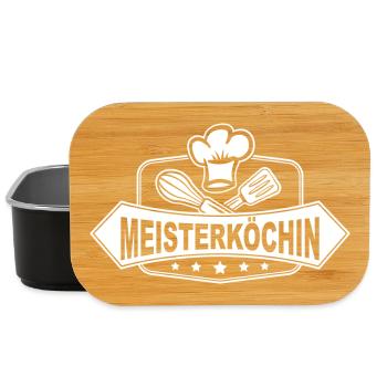 Meisterköchin mit Kochmütze Beste Köchin der Welt - Lunch Box - Schwarz - Vorne