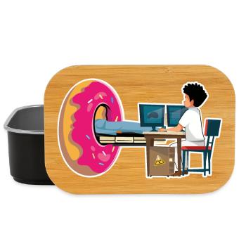 Geschenk Manip Radio Scanner Irm Donut Radiologie - Lunch Box - Schwarz - Vorne