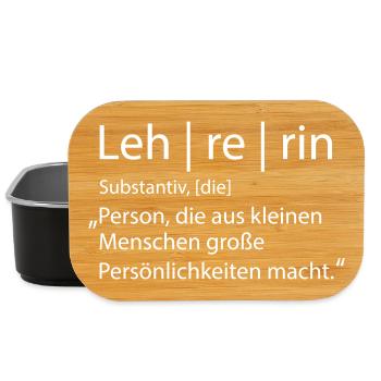 Lehrerin - Lunch Box - Schwarz - Vorne