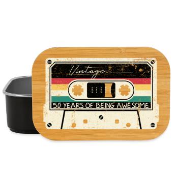 Vintage Cassette 50 Years of Awesome - Lunch Box - black - Front