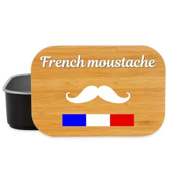 French Moustache - Boîte à goûter - noir - Devant