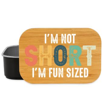 Not Short Fun Sized Typography - Lunch Box - black - Front