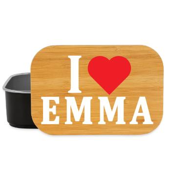 t-shirt I love Emma t-shirt gift idea - Lunch Box - black - Front
