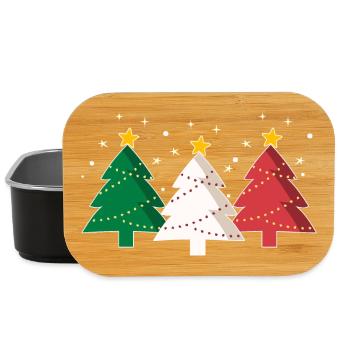 Weihnachtsbäume Italien Italienische Flagge - Lunch Box - Schwarz - Vorne