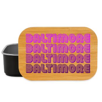 Baltimore Neon Raster - Lunch Box - Schwarz - Vorne