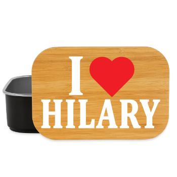 t-shirt I love Hilary t-shirt gift idea - Lunch Box - black - Front