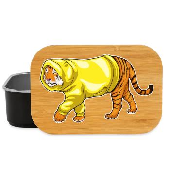 Sweat à capuche d’hiver Tigre - Boîte à goûter - noir - Devant
