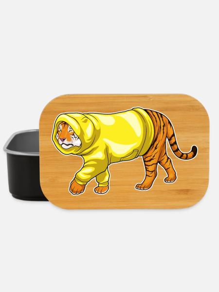 Tiger Winter Hoodie - Lunch Box - Schwarz