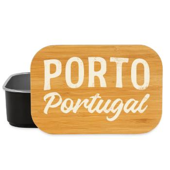 Porto Portugal Vintage Lettering - Lunch Box - black - Front