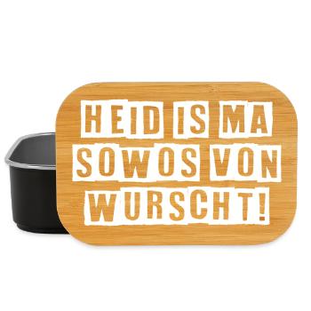 HEID IS MA SOWOS VON WURSCHT! - Lunch Box - Schwarz - Vorne