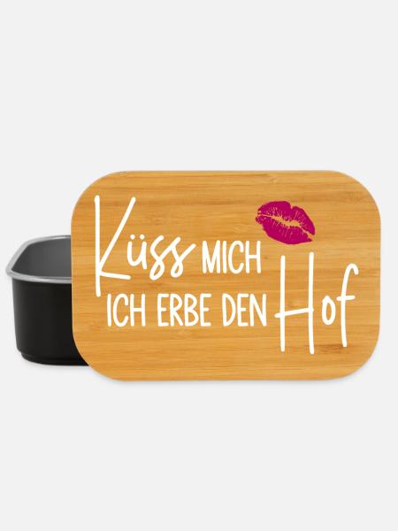 Küss mich Ich erbe den Hof - Hoferbe - Hoferbin - Lunch Box - Schwarz