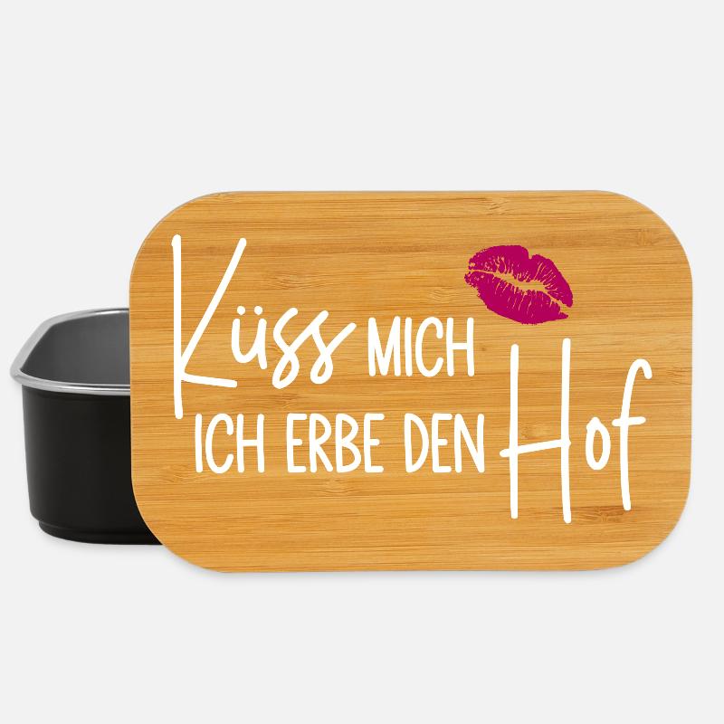 Küss mich Ich erbe den Hof - Hoferbe - Hoferbin - Lunch Box - Schwarz