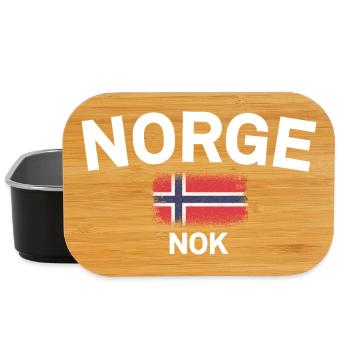 Norge NOK Flaggenemblem - Lunch Box - Schwarz - Vorne