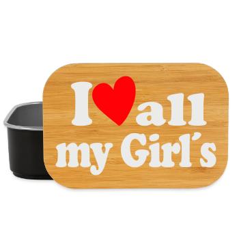 I Love all my Girls - Lunch Box - black - Front
