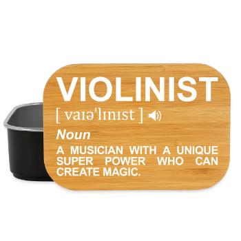 Violinist Dictionary - Lunch Box - black - Front