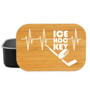 Herzschlag icehockey puls Eishockey Symbol Team - Lunch Box - Schwarz - Vorne