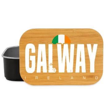 Galway Irland Logo mit notleidendem Text - Lunch Box - Schwarz - Vorne