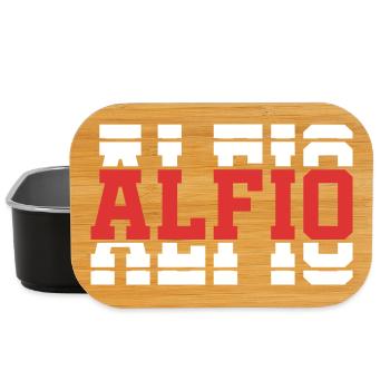 Alfio t-shirt gift idea stacked text - Lunch Box - black - Front