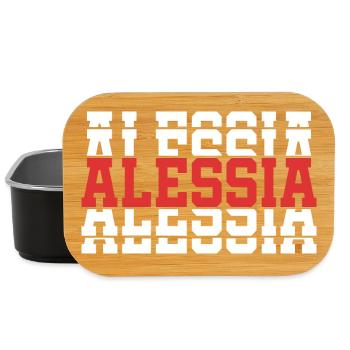 t-shirt Alessia t-shirt idée cadeau texte empilé - Boîte à goûter - noir - Devant