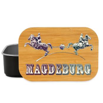 Magdeburg | Otto von Guericke's Hemisphere Experiment - Lunch Box - black - Front