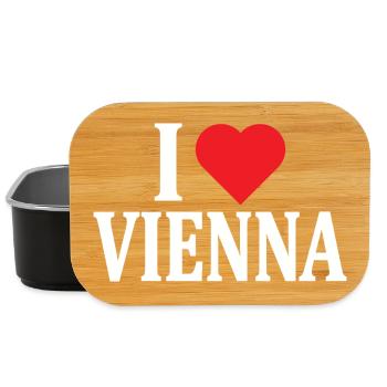 t-shirt I love Vienna t-shirt idée cadeau - Boîte à goûter - noir - Devant