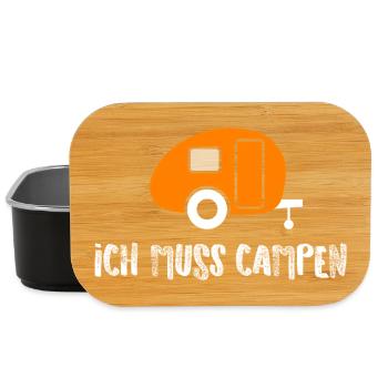 Caravan camping Camper Hobby Van Life Caravan Fan - Lunch Box - black - Front