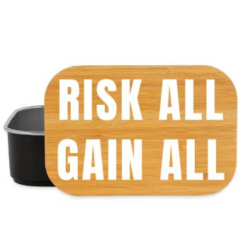 Risk All Gain All Success Power Ambition Mindset - Lunch Box - black - Front