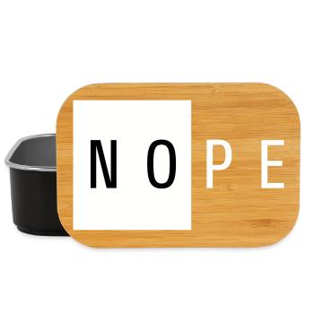 Nope Cadeau Blanc - Boîte à goûter - noir - Devant