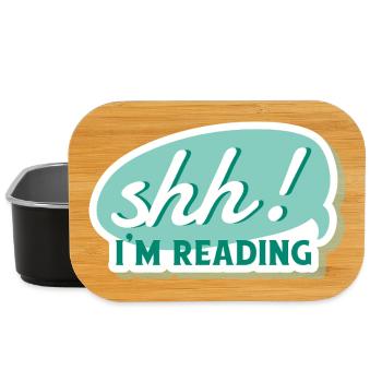 Chut ! Je lis - Silence, je lis - Livre, Livres - Boîte à goûter - noir - Devant