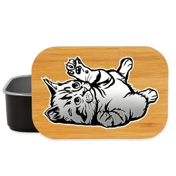 Verspielte Katze  - Lunch Box - Schwarz - Vorne