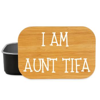 I Am Aunt Tifa patriotic design. - Lunch Box - black - Front