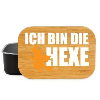 Ich bin die Hexe lustiges Faschingspartner-Kostüm  - Lunch Box - Schwarz - Vorne