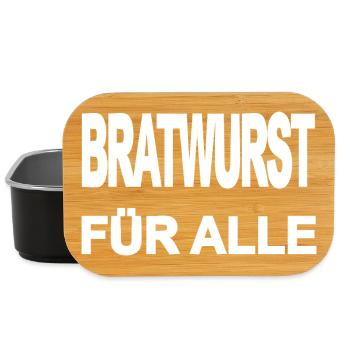 Bratwurst - Lunch Box - Schwarz - Vorne