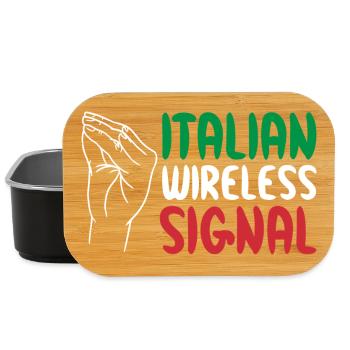 Italian Wireless Signal Italy Italian Wi-Fi - Lunch Box - black - Front