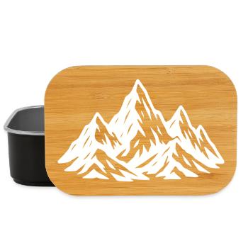 Berge Symbol Mountains - Lunch Box - black - Front