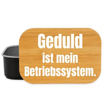 Geduld ist mein Betriebssystem - Lunch Box - Schwarz - Vorne