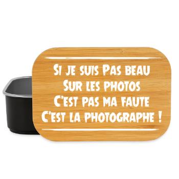 C'est pas ma faute, c'est la photographe !  - Boîte à goûter - noir - Devant