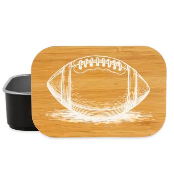 Vintage American Football Ball Sportsman - Lunch Box - black - Front