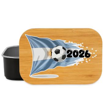 Argentinien 2026 Fußballbanner | Albiceleste Flagge - Lunch Box - Schwarz - Vorne